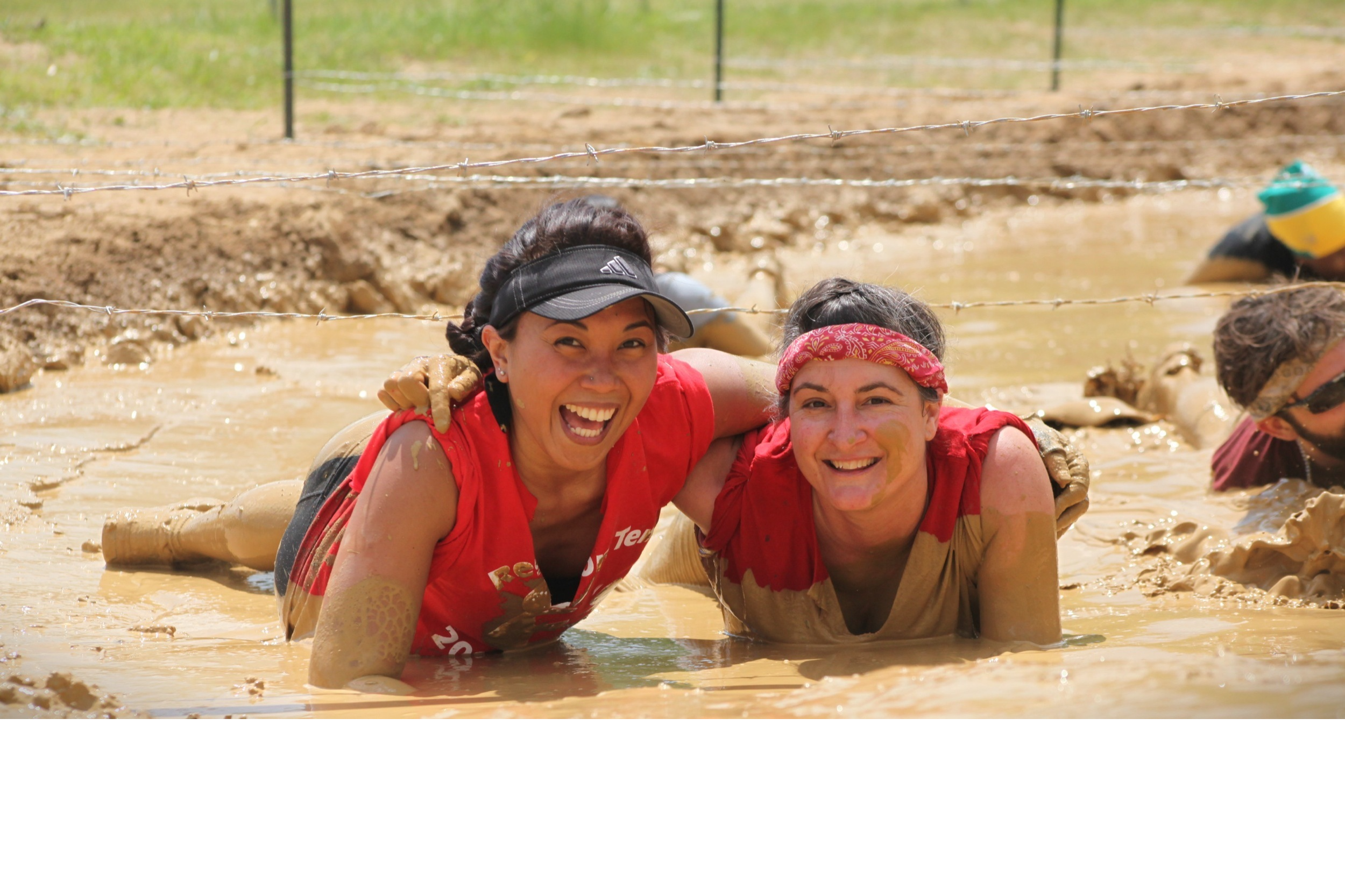 sofi mud run with bestie